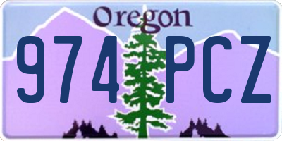 OR license plate 974PCZ