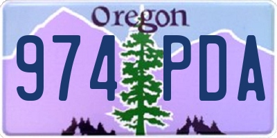 OR license plate 974PDA