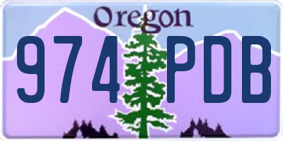 OR license plate 974PDB