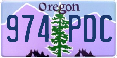OR license plate 974PDC