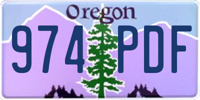 OR license plate 974PDF