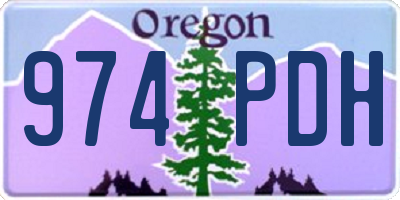 OR license plate 974PDH