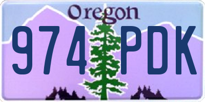 OR license plate 974PDK