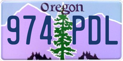 OR license plate 974PDL