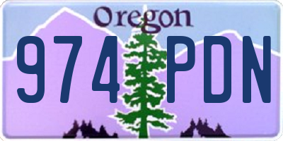 OR license plate 974PDN