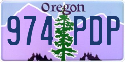 OR license plate 974PDP