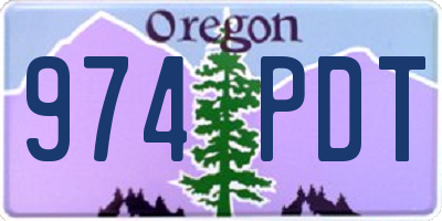 OR license plate 974PDT