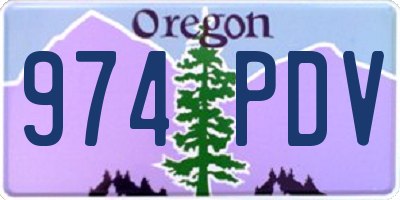 OR license plate 974PDV