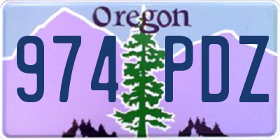 OR license plate 974PDZ