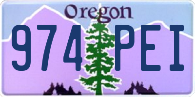 OR license plate 974PEI