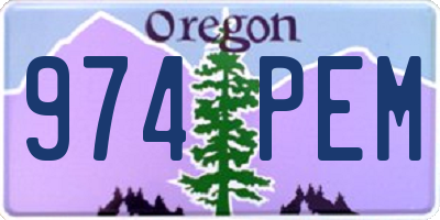 OR license plate 974PEM