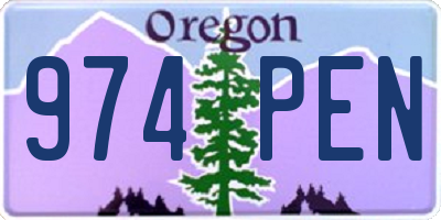 OR license plate 974PEN
