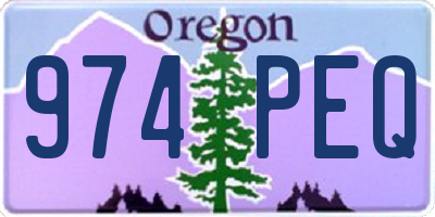 OR license plate 974PEQ