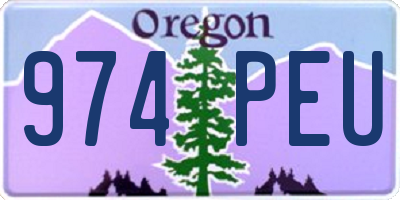 OR license plate 974PEU