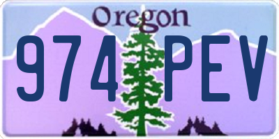 OR license plate 974PEV