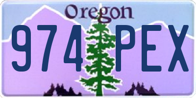 OR license plate 974PEX