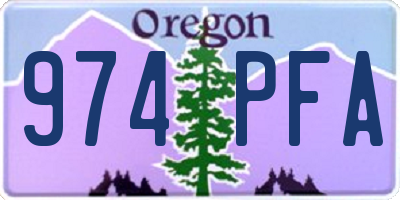 OR license plate 974PFA