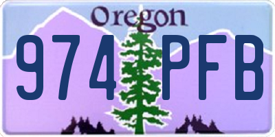 OR license plate 974PFB