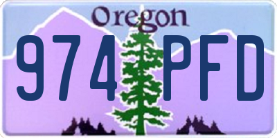 OR license plate 974PFD