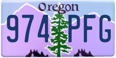 OR license plate 974PFG
