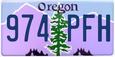 OR license plate 974PFH