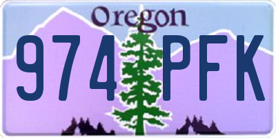 OR license plate 974PFK