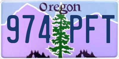 OR license plate 974PFT