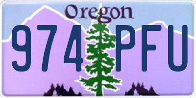 OR license plate 974PFU