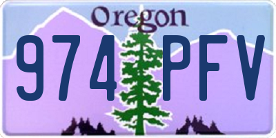 OR license plate 974PFV