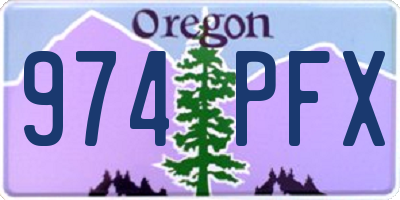 OR license plate 974PFX