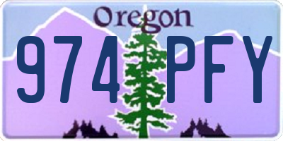 OR license plate 974PFY