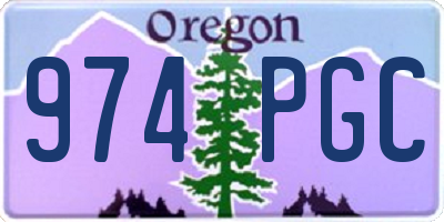 OR license plate 974PGC
