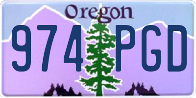 OR license plate 974PGD