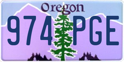 OR license plate 974PGE