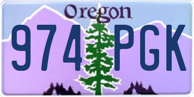 OR license plate 974PGK