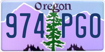 OR license plate 974PGO