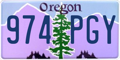 OR license plate 974PGY