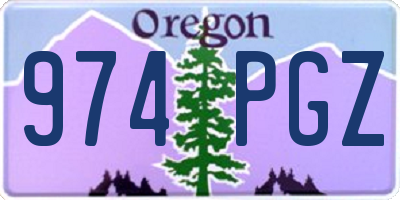 OR license plate 974PGZ