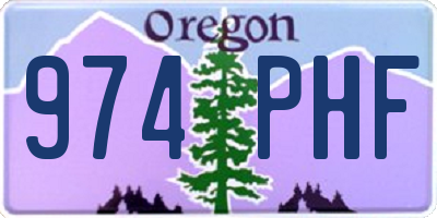 OR license plate 974PHF