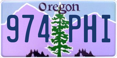 OR license plate 974PHI