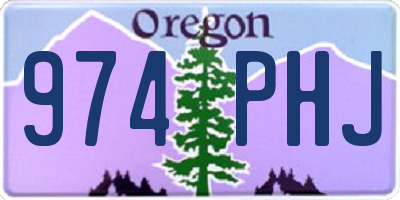 OR license plate 974PHJ