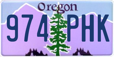 OR license plate 974PHK