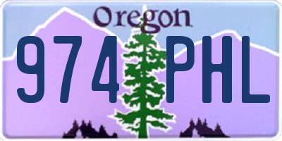 OR license plate 974PHL