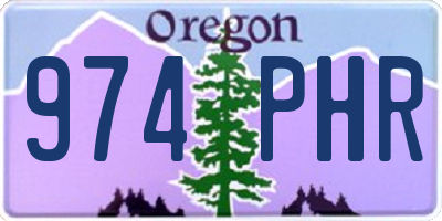 OR license plate 974PHR