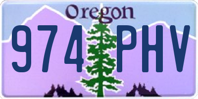 OR license plate 974PHV