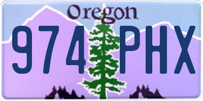 OR license plate 974PHX