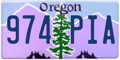 OR license plate 974PIA