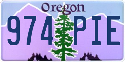 OR license plate 974PIE