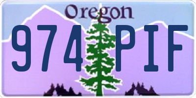 OR license plate 974PIF