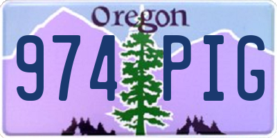 OR license plate 974PIG